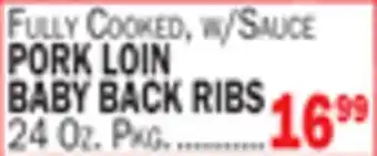 Bravo Supermarkets PORK LOIN BABY BACK RIBS offer