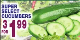 Bravo Supermarkets SUPER SELECT CUCUMBERS offer