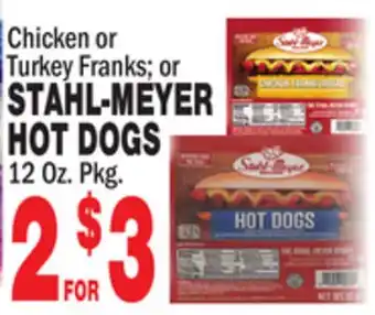 Bravo Supermarkets STAHL-MEYER HOT DOGS offer