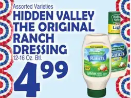 Bravo Supermarkets HIDDEN VALLEY THE ORIGINAL RANCH DRESSING offer