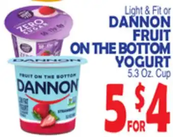 Bravo Supermarkets DANNON FRUIT ON THE BOTTOM YOGURT offer