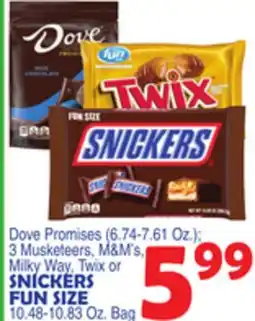 Bravo Supermarkets SNICKERS FUN SIZE, 10.48-10.83 Oz. Bag offer