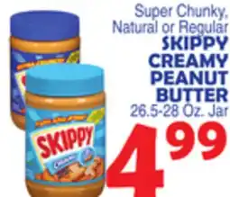 Bravo Supermarkets SKIPPY CREAMY PEANUT BUTTER offer