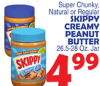 Bravo Supermarkets SKIPPY CREAMY PEANUT BUTTER offer