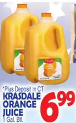 Bravo Supermarkets KRASDALE ORANGE JUICE offer