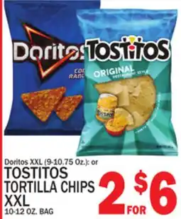 C Town TOSTITOS TORTILLA CHIPS XXL, 10-12 OZ. BAG offer