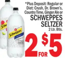 C Town SCHWEPPES SELTZER 2 Ltr. Btls offer