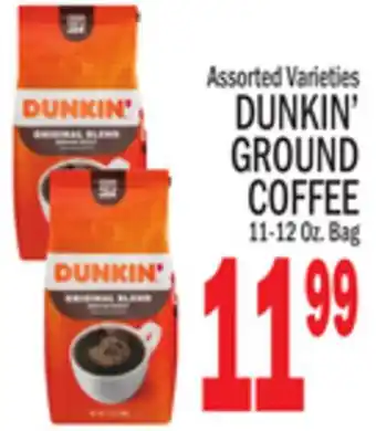 C Town DUNKIN' GROUND COFFEE offer