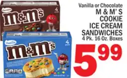 C Town M & M' S COOKIE ICE CREAM SANDWICHES offer