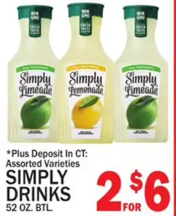 C Town SIMPLY DRINKS offer
