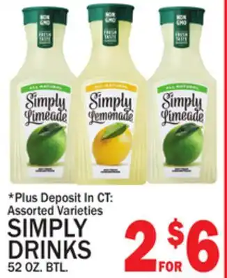 C Town SIMPLY DRINKS offer