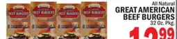 C Town GREAT AMERICAN BEEF BURGERS offer