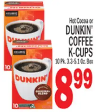 C Town DUNKIN' COFFEE K-CUPS offer