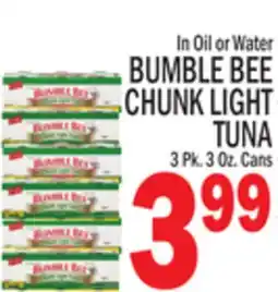 C Town BUMBLE BEE CHUNK LIGHT TUNA offer
