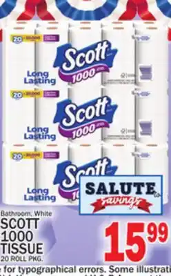 C Town SCOTT 1000 TISSUE offer