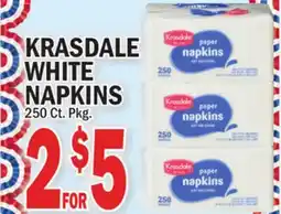 C Town KRASDALE WHITE NAPKINS offer