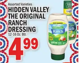 C Town HIDDEN VALLEY THE ORIGINAL RANCH DRESSING 12-16 Oz. Btl offer