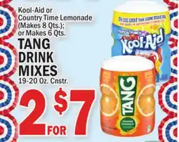 C Town Kool-Aid or Country Time Lemonade (Makes 8 Qts.) or Makes 6 Qts. TANG DRINK MIXES 19-20 Oz. Cnstr offer