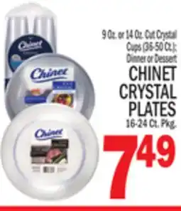 C Town CHINET CRYSTAL PLATES 16-24 Ct. Pkg offer