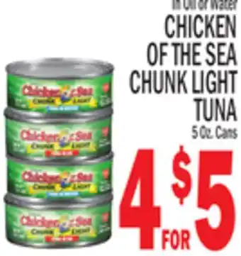 C Town CHICKEN OF THE SEA CHUNK LIGHT TUNA offer