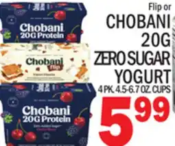 C Town CHOBANI 20G ZERO SUGAR YOGURT offer