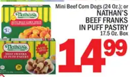 C Town NATHAN'S BEEF FRANKS IN PUFF PASTRY 17.5 Oz. Box offer