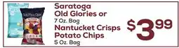 DeCicco & Sons Saratoga Old Glories or 7 Oz. Bag Nantucket Crisps Potato Chips 5 Oz. Bag offer