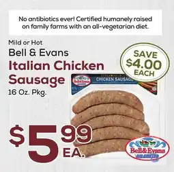 DeCicco & Sons Bell & Evans Italian Chicken Sausage offer