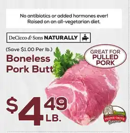 DeCicco & Sons Boneless Pork Butt offer