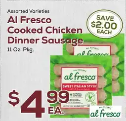 DeCicco & Sons Al Fresco Cooked Chicken Dinner Sausage offer