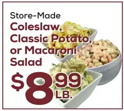DeCicco & Sons Coleslaw, Classic Potato, or Macaroni Salad offer