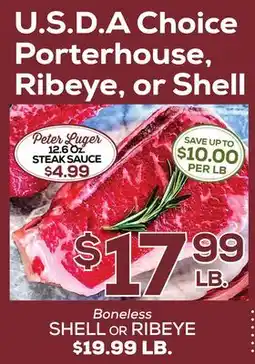 DeCicco & Sons U.S.D.A Choice Porterhouse, Ribeye, or Shell offer