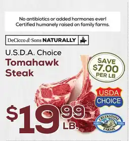 DeCicco & Sons Tomahawk Steak offer