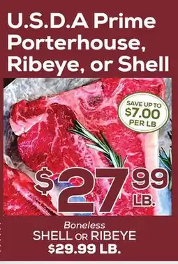 DeCicco & Sons U.S.D.A Prime Porterhouse, Ribeye, or Shell offer