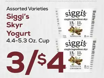 DeCicco & Sons Siggi's Skyr Yogurt offer