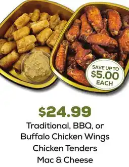 DeCicco & Sons Traditional, BBQ, or Buffalo Chicken Wings, Chicken Tenders Mac & Cheese offer