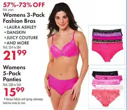 Boscov's Womens 3-Pack Fashion Bras offer