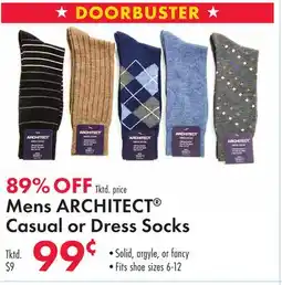 Boscov's Mens ARCHITECT Casual or Dress Socks offer