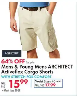 Boscov's Mens & Young Mens ARCHITECT Activeflex Cargo Shorts offer