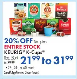 Boscov's ENTIRE STOCK KEURIG K-Cups offer