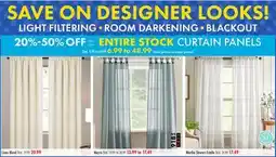 Boscov's ENTIRE STOCK CURTAIN PANELS offer