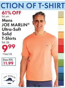 Boscov's Mens JOE MARLIN Ultra-Soft Solid T-Shirts offer