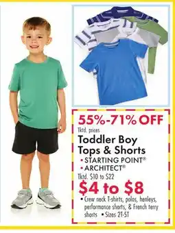 Boscov's Toddler Boy Tops & Shorts offer