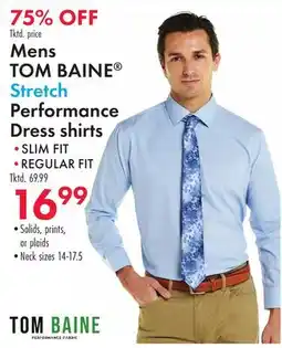 Boscov's Mens TOM BAINE Stretch Performance Dress shirts offer
