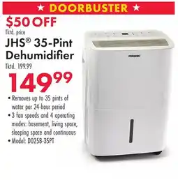 Boscov's JHS 35-Pint Dehumidifier offer