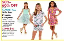 Boscov's ALMOST ALL Girls Sets, Dresses, & Pajamas offer