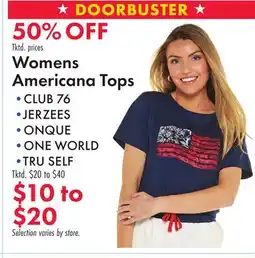 Boscov's Womens Americana Tops offer