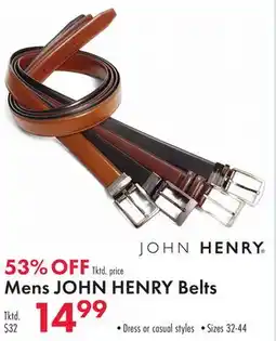 Boscov's JOHN HENRY Mens Belts offer