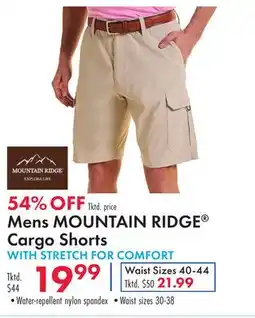 Boscov's Mens MOUNTAIN RIDGE Cargo Shorts WITH STRETCH FOR COMFORT offer