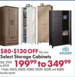 Boscov's Sauder Select Storage Cabinets offer